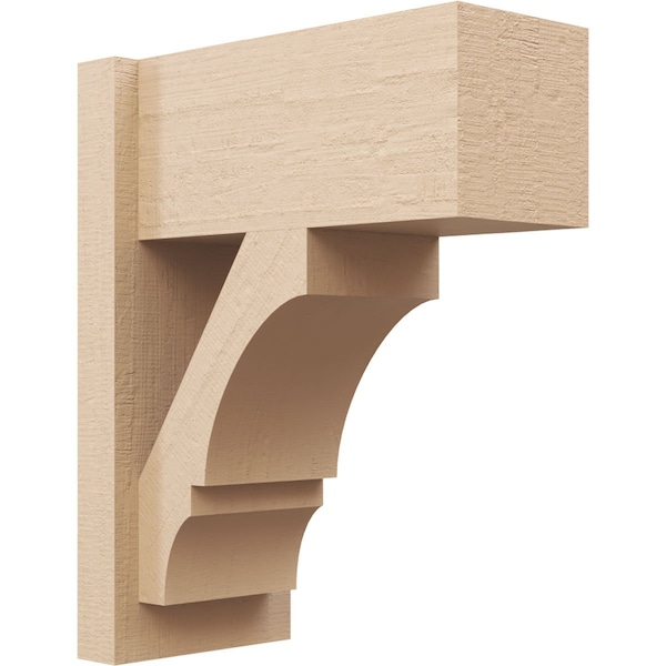 Ekena Millwork 8-in W x 16-in D x 20-in H Balboa Block Rough Cedar Woodgrain TimberThane Outlooker, Primed Tan OUTUR080X16X20BOA44RCPR - main